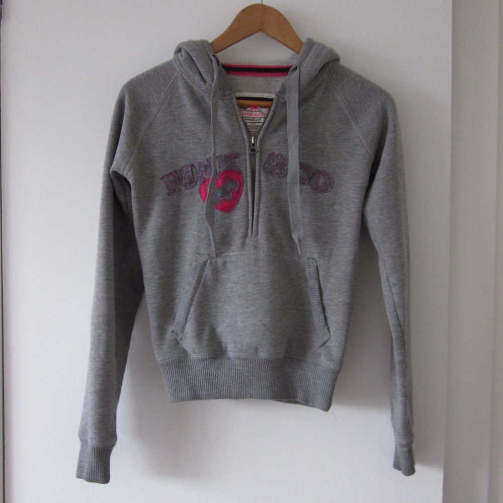 Pink&Co - Grey 1/2 Zip Hoodie